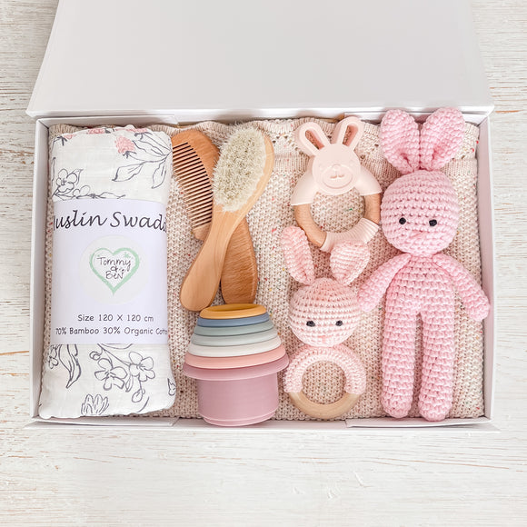 Cuddle Bunny Baby Girl Gift Box- Tommy & Ben